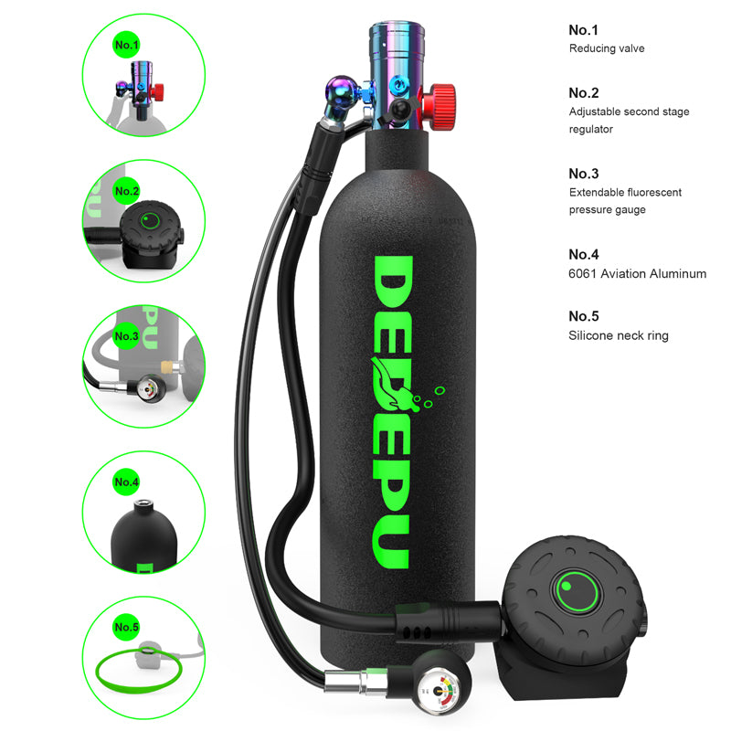 DEDEPU D600 2.3L mini scuba tank