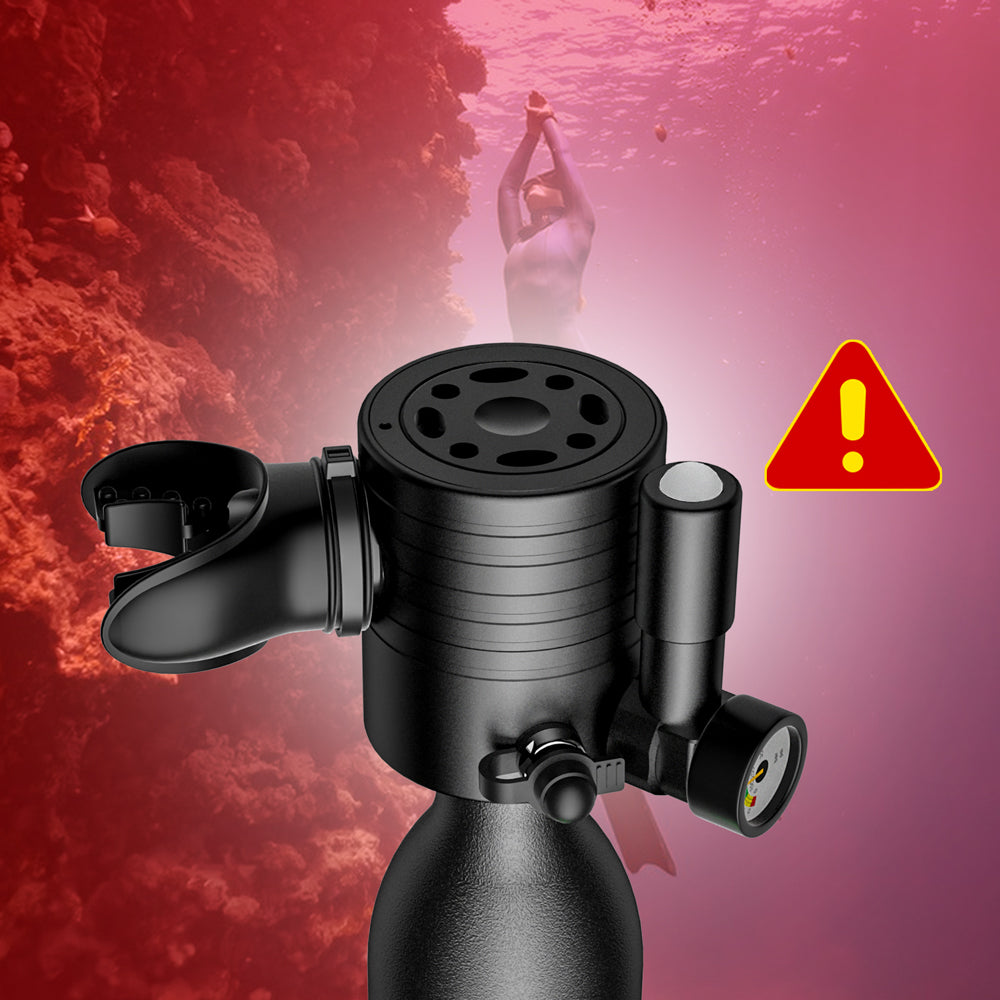 DEDEPU orca series scuba tank with air pressure warning light