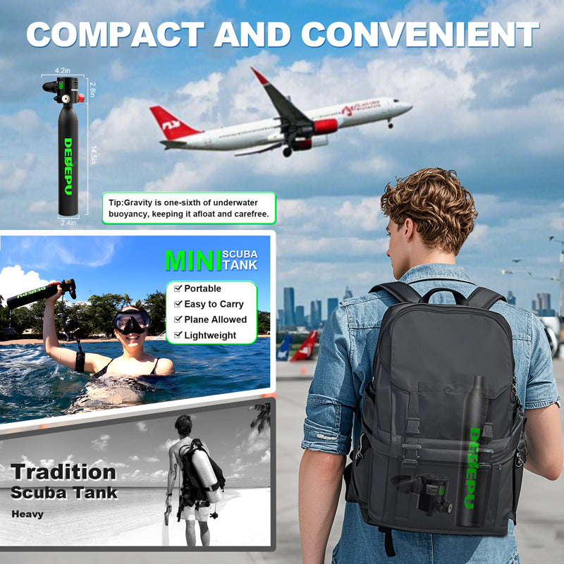 DEDEPU S3000 0.5L mini scuba dive tank