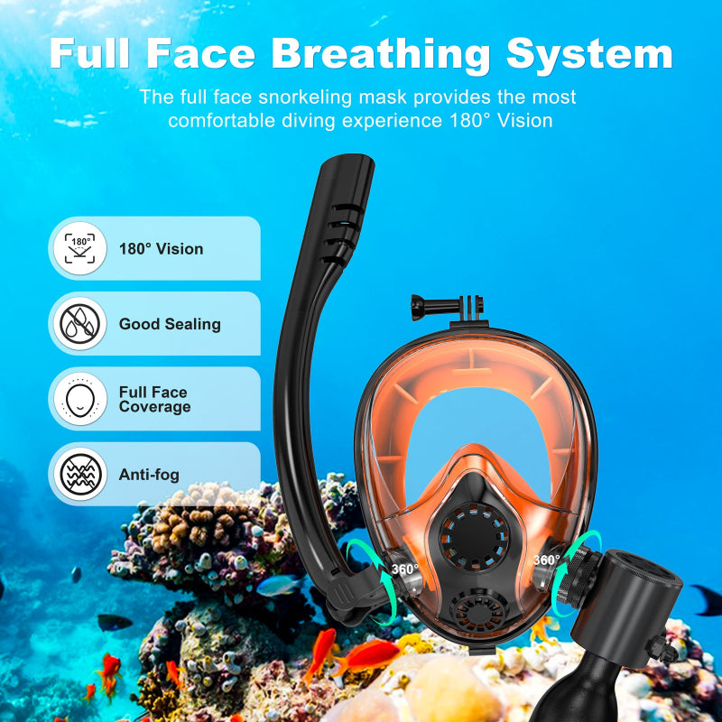 DEDEPU S3000 0.5L Mini Scuba Tank with Mask