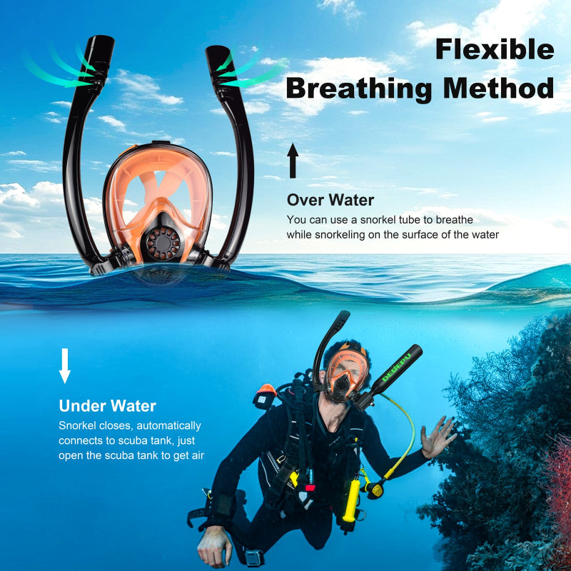 DEDEPU S3000 0.5L Mini Scuba Tank with Mask